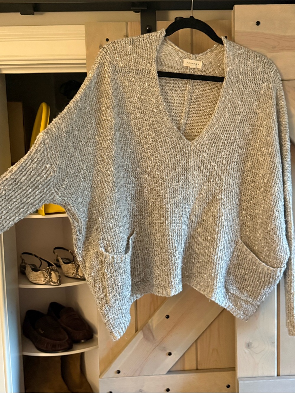 Promesa Knit Dolman Sweater with Front Pockets